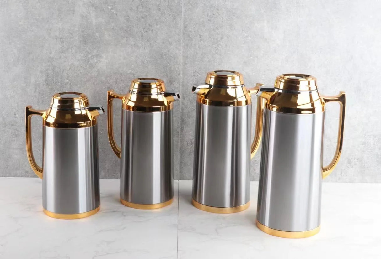 1.0 l/1.3 l/1.6 l/1.9 qualidade elevada venda quente personalizado dubai arábia saudita ouro quente vácuo árabe pote thermos fabricante