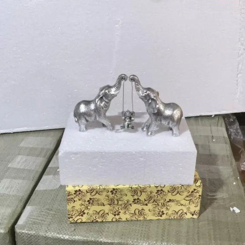 Elephant Family Resin Ornament