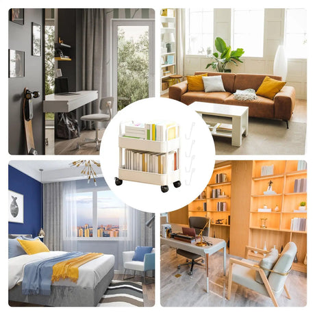 Sob a mesa prateleira de armazenamento com roda 2 camadas móvel estante carrinho de armazenamento de artigos diversos domésticos cozinha quarto organizador