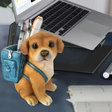 Miniso suporte de caneta de cachorro fofo de desenho animado, decoração de mesa de resina para escritórios, casas, presente de aniversário perfeito para estudantes, jovens e adultos