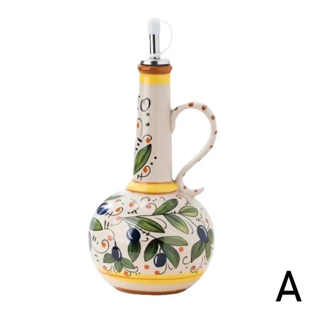 Hand-Painted Ceramic Oil Dispenser