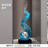 Elegant Blue Resin Sculpture