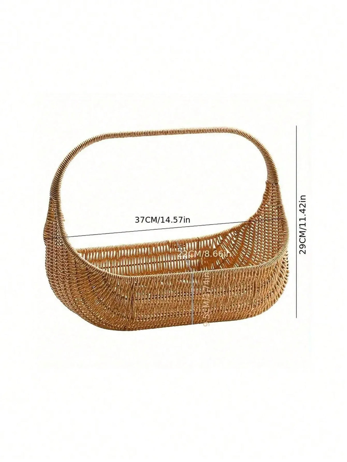 1pc cesta de tecido portátil para frutas, vinho, flores, piquenique, presente, sala de jantar e decoração de casa, multifuncional e portátil