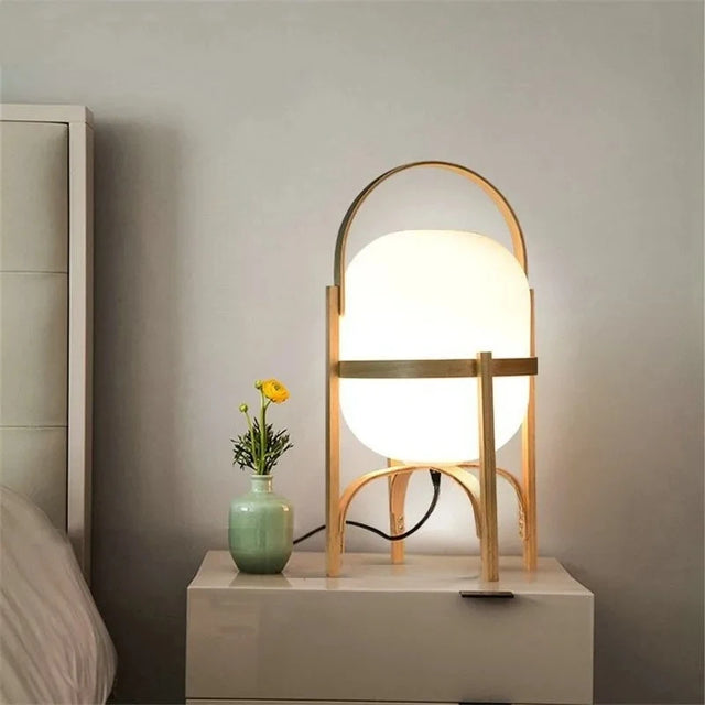 Luminária de chão de madeira portátil nórdica, estilo Wabi Sabi, para sala de estar, escritório, quarto, luz criativa para leitura.