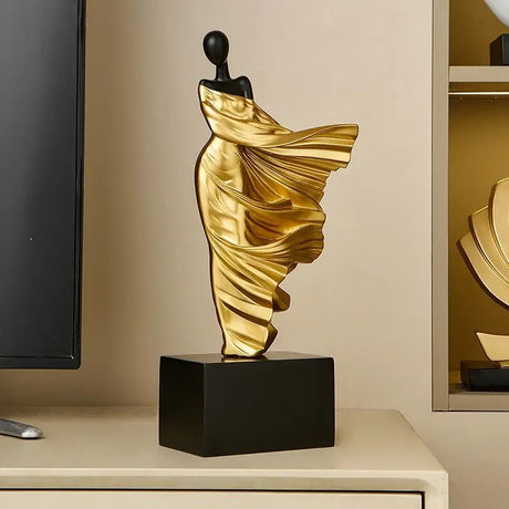 Escultura feminina criativa arte abstrata estatuetas decoração sala de estar escritório estatuetas ornamentos luxo decoração para casa artesanato