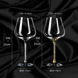Cristal de diamante, conjunto de vidro de vinho, decantador de vinho, copo de cocktail, copos de vidro, acessórios de vinho, copos de champanhe, barra de casa, presente de casamento
