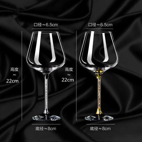 Cristal de diamante, conjunto de vidro de vinho, decantador de vinho, copo de cocktail, copos de vidro, acessórios de vinho, copos de champanhe, barra de casa, presente de casamento