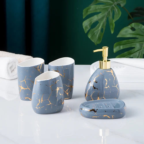 Elegant Marble Bathroom Set