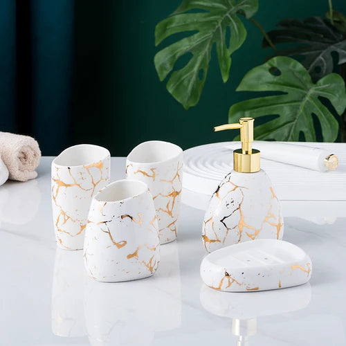 Elegant Marble Bathroom Set