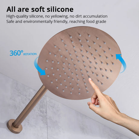 Torneira de chuveiro pop-up 8-16, conjunto de sistema de chuveiro, misturador de chuveiro de banheiro, torneira de banho quente e fria, montagem na parede, cromado/rosa escovado/cinza