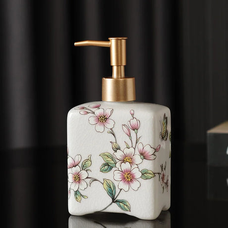 Loção cerâmica de vento fresco estilo americano sub engarrafada hotel salão de beleza garrafa de loção para as mãos garrafa de creme para as mãos garrafa de imprensa