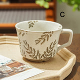 Nordic Botanical Ceramic Mug – 350ml