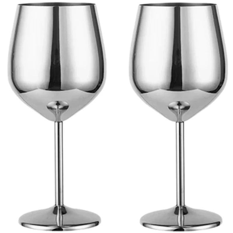Elegant Stainless Steel Wine Goblet