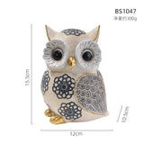 Decoração caprichosa de escultura de coruja – peça única de destaque doméstico e presente perfeito para amantes de animais