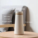 Modern White Vase with Hemp Rope