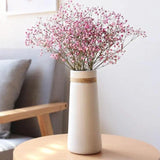 Modern White Vase with Hemp Rope