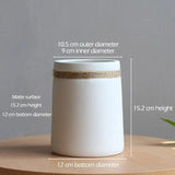 Modern White Vase with Hemp Rope