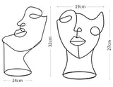 Miro Abstract Line Art Face Sculpture