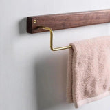 Wooden Wall-Mounted Towel Rail