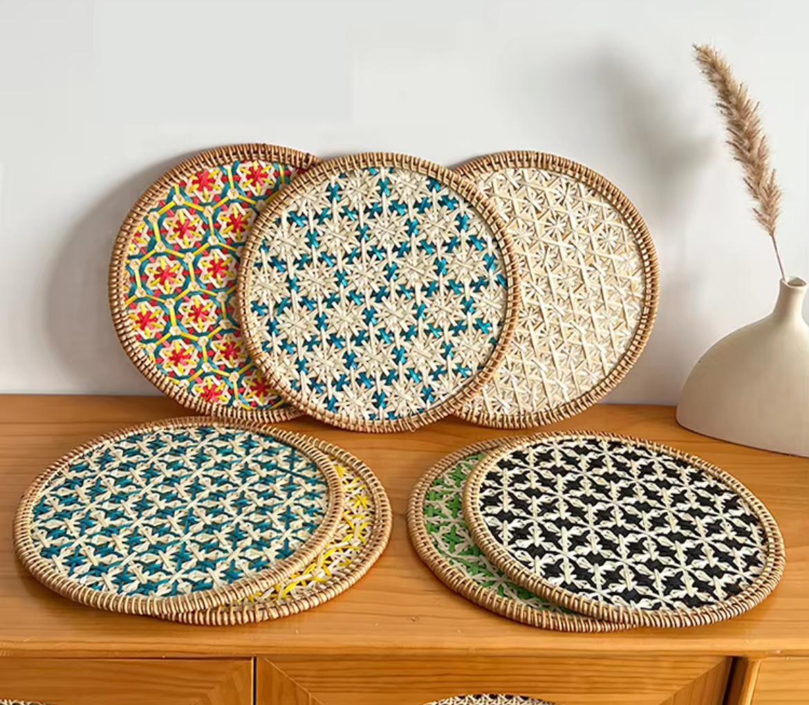 Natural Rattan Woven Placemats – 30cm
