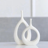 Nordic Ceramic Flower Vase White