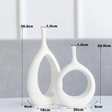 Nordic Ceramic Flower Vase White