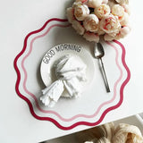 Floral Wave Faux Leather Placemats – 34cm