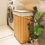 Bamboo Laundry Basket with Lid – 60cm