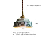 Hand-Painted Ceramic Pendant Light