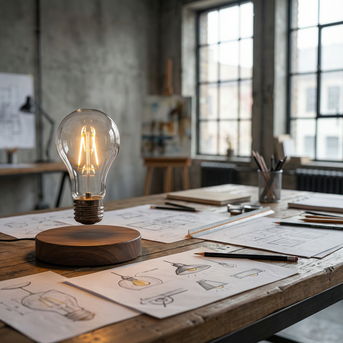 Floating Magnetic LED Table Lamp