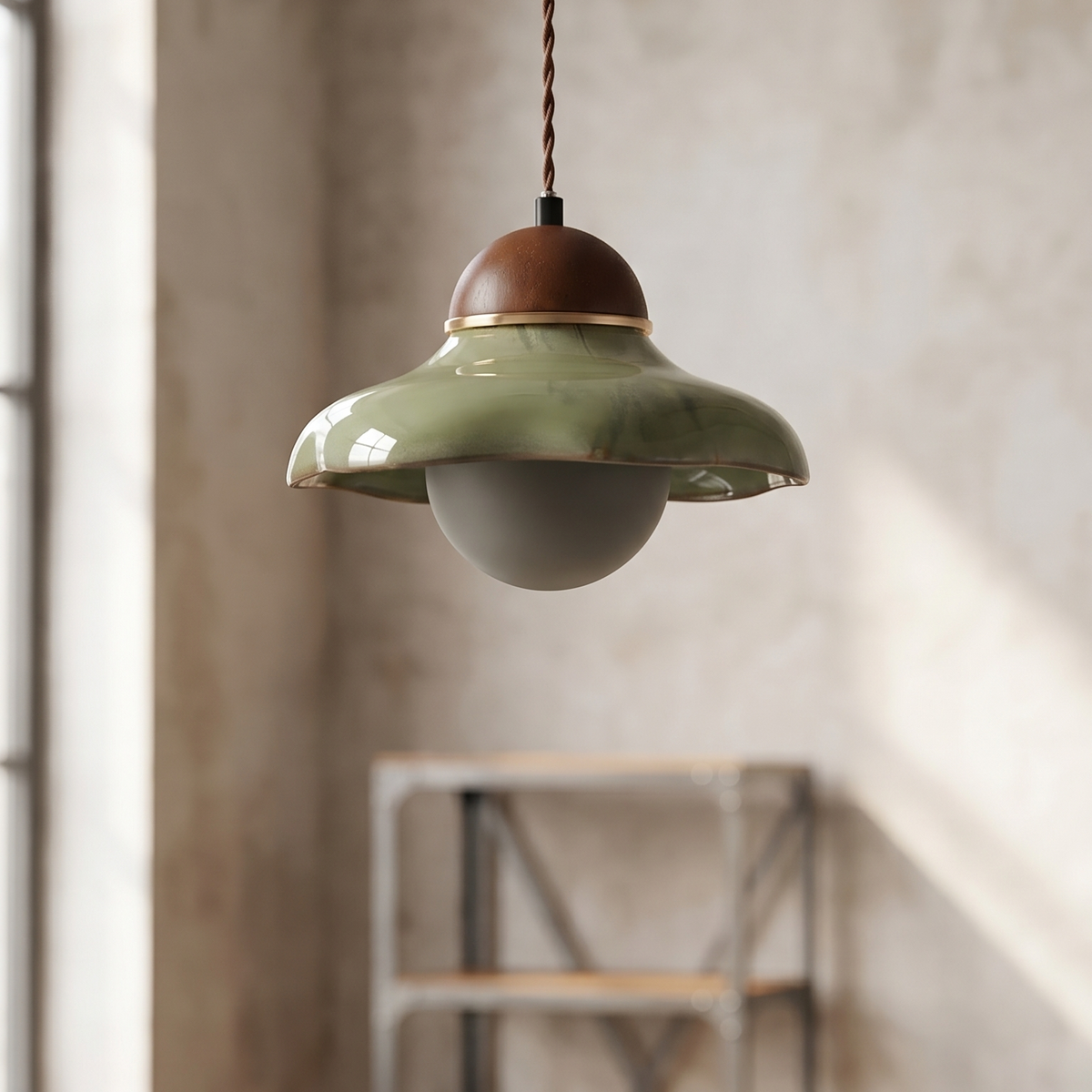 Green Ceramic Pendant Light