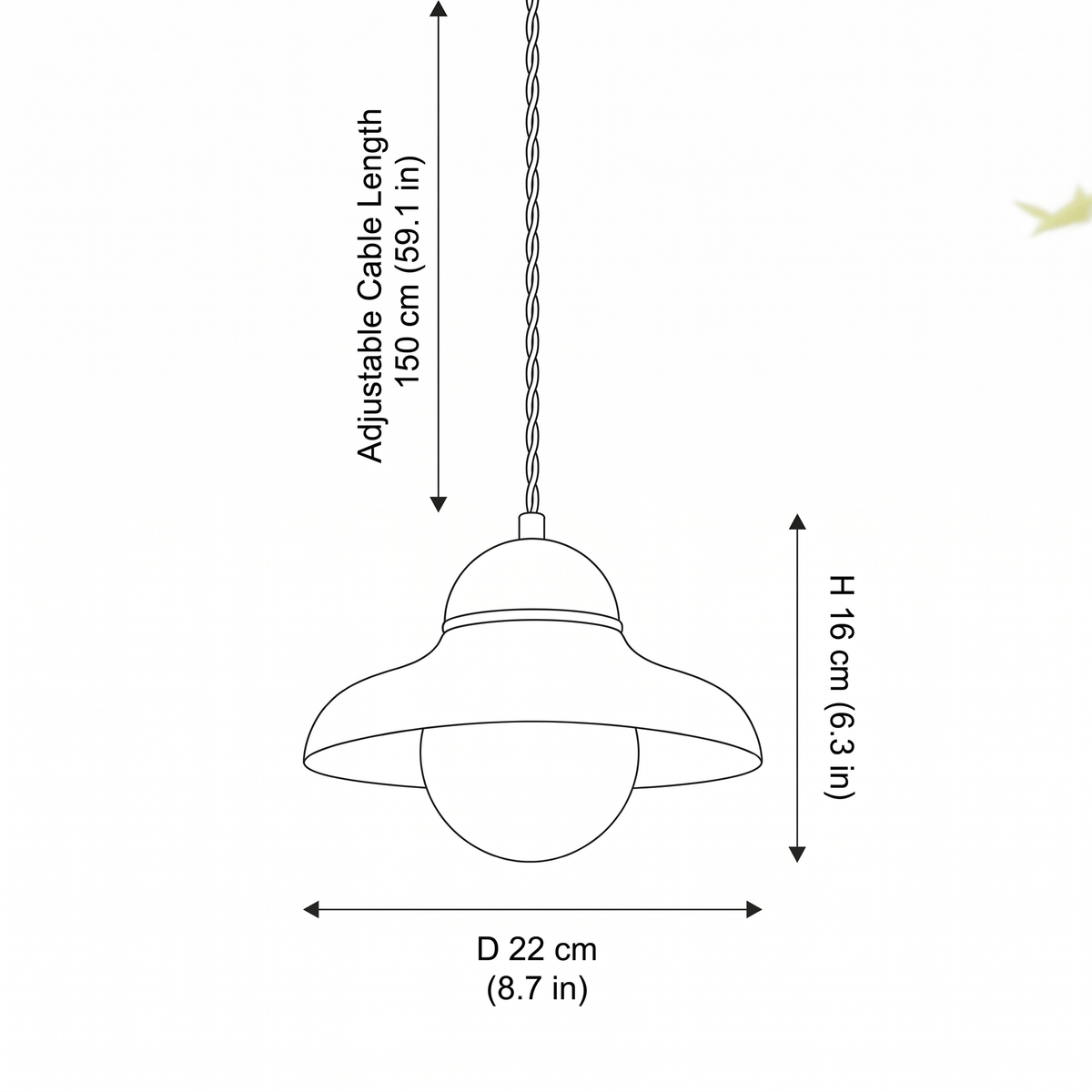 Green Ceramic Pendant Light