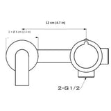 Wall-Mounted Brass Basin Tap