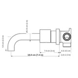 Wall-Mounted Brass Basin Tap