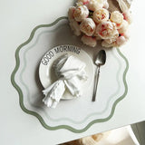 Floral Wave Faux Leather Placemats – 34cm