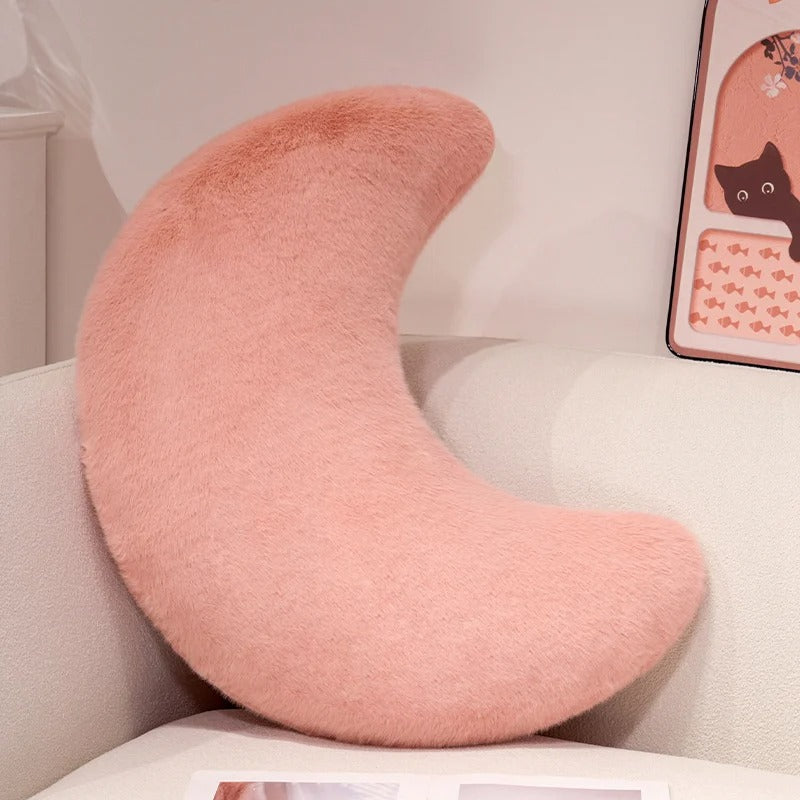 Crescent Moon Plush Cushion – Soft & Cosy