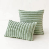 Ribbed Faux Fur Cushion Cover – Soft & Textured