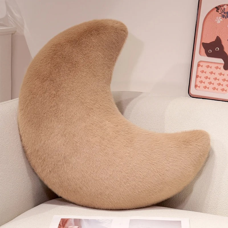 Crescent Moon Plush Cushion – Soft & Cosy