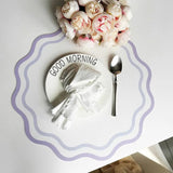 Floral Wave Faux Leather Placemats – 34cm