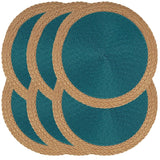 Set of 6 Woven Round Placemats – 38cm