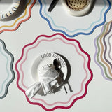 Floral Wave Faux Leather Placemats – 34cm