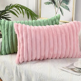 Ribbed Faux Fur Cushion Cover – Soft & Textured