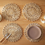 Natural Woven Macramé Placemats – 30cm