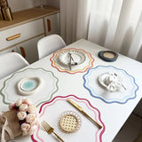Floral Wave Faux Leather Placemats – 34cm