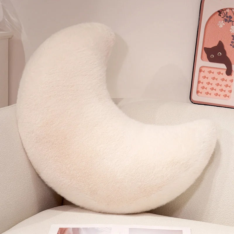 Crescent Moon Plush Cushion – Soft & Cosy