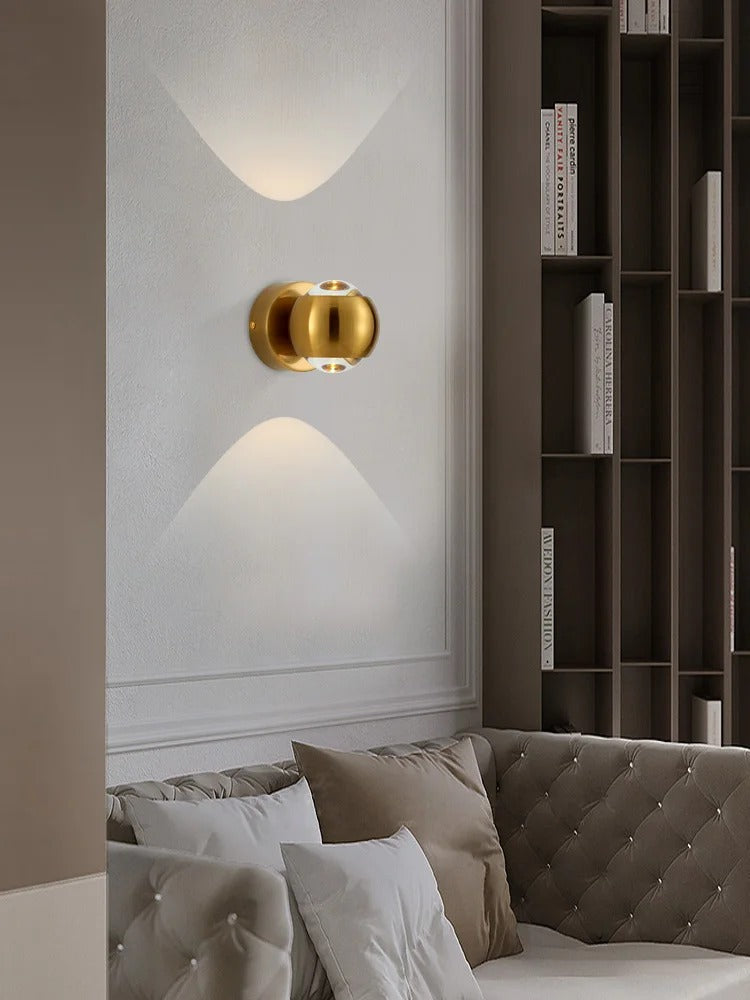 Modern Brass LED Wall Light