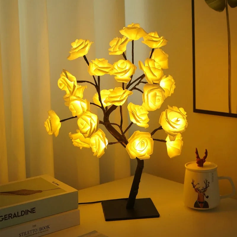 LED Rose Tree Table Lamp – USB Decorative Light 45cm