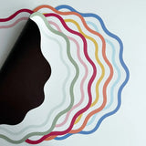 Floral Wave Faux Leather Placemats – 34cm