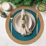 Set of 6 Woven Round Placemats – 38cm