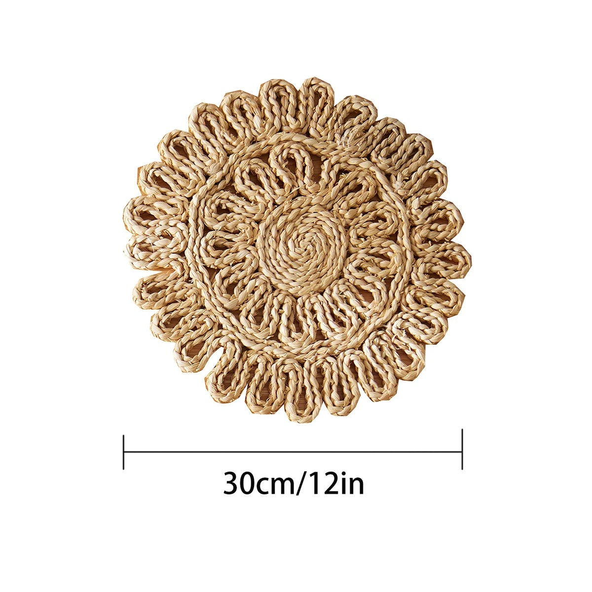 Natural Woven Macramé Placemats – 30cm